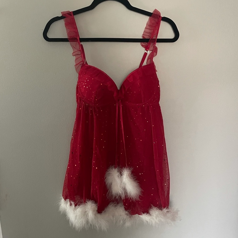 Mrs. Claus babydoll lingerie piece